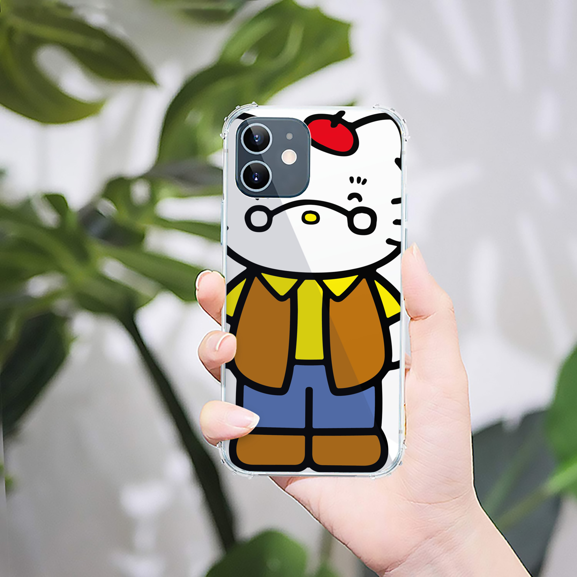 （画像用） Hello Kitty ハローキティ 【iPhone 12シリーズ対応】透明スマホケース（クリアソフトケース）